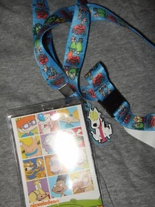 Nickelodeon Rocko's Modern Life ID Card Pin Holder Lanyard & Spunky Dog charm - Picture 1 of 3