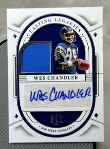 2023 National Treasures, WES CHANDLER /99 "Lasting Legacies"  SAN DIEGO CHARGERS - Picture 1 of 3