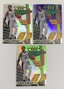 Optic Express Lane DeMar DeRozan 2019-20 plata púrpura lima/149 ¡Lote de 3 Prizm #5! - Imagen 1 de 3