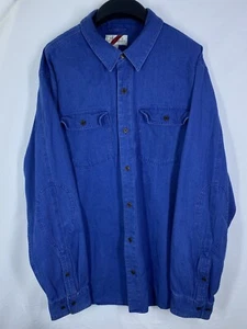 Best Made Co. Shirt Mens 2XL Blue Denim Button Up Elbow Patch Long Sleeve Pocket - Picture 1 of 13
