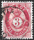 1872 NORWAY SC#18 épaisseur de papier 0,08-0,085 mm UTILISÉ