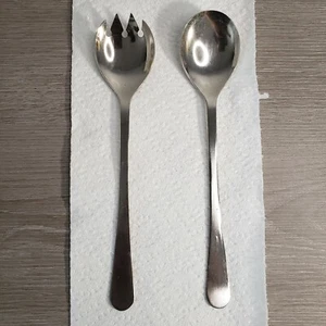 Vintage Silverplated Fork And Spoon Salad Set - ITALY - Picture 1 of 5