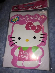 HELLO KITTY Dankeskarten und Umschläge ~ NEU VERSIEGELT in Originalverpackung 2009 - Bild 1 von 3