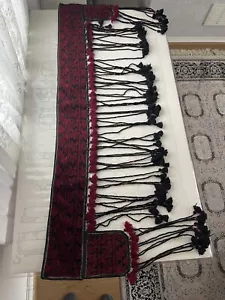 Vintage schöne handgeknüpfte afghanische Stammes Tür hängend Wolle Jalar 170x40cm - Bild 1 von 14