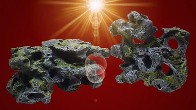 Aquarium Deko leichtes ❤️ LOCHGESTEIN SET ❤️ Lava Felsen Terrarium Höhle Zubehör - Bild 1 von 4