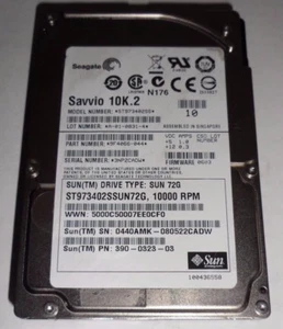 Seagate Savvio 10K.2 ST973402SS 73GB P/N 9F4066-044 SAS 2.5” HDD - Picture 1 of 2