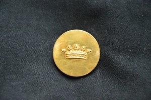 1 BOUTON DE LIVREE-DORE AVEC COURONNE DUCALE HERALDIQUE-NOBLESSE -XIX° SIECLE - Picture 1 of 2