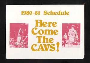 Cleveland Cavaliers--Robisch--Mitchell--1980-81 Pocket Schedule--Stouffer's Inn - Bild 1 von 2