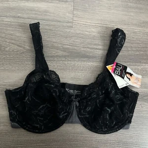 Bali Women Bra Lace Size 36 DD Black/Grey Nylon/Spandex - Picture 1 of 6