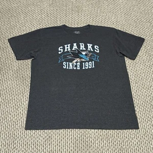 San Jose Sharks Shirt Men’s Large NHL Old Time Hockey T-Shirt Gray - Picture 1 of 6
