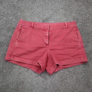 J.Crew Womens Chino Shorts Stretch Mid Rise Slash Pockets Design Red Size 10