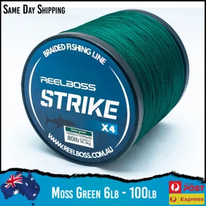 ReelBoss Moss Green PE Braid Fishing Line 6lb - 100lb, 150m 300m 500m 1000m - Picture 1 of 7
