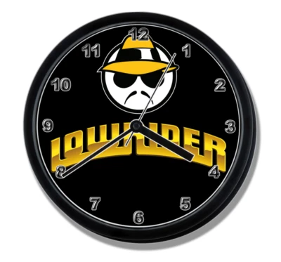 Lowrider logo black clock NEW