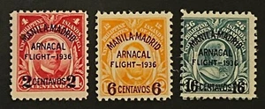 Travelstamps: 1936 Manila-Madrid US Philippines Air Mail Sc #C54-C56 Mint MNH OG - Picture 1 of 5