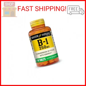 MASON NATURAL Vitamin B-1 Thiamine 250 mg, 100 Day Supply Dietary Supplement, Ea - Picture 1 of 2