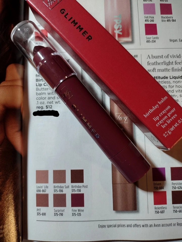 Bálsamo labial de maquillaje crayón - Avon - Fmg Glimmer - Color: vino fino Foto 1 de 1