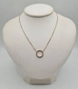 Collier en Or jaune 18 carats serti de diamants naturels - Picture 1 of 4