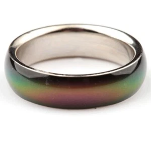 Mood Ring Colour Changing Kids Silver Colour & Mood Chart - Picture 1 of 6
