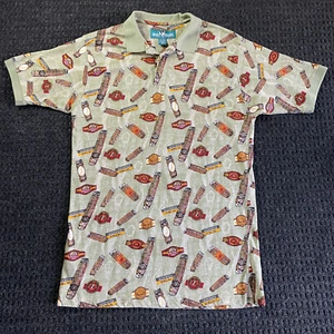 Vintage Big Dogs Polo Shirt Cigars Cohibark Pawtagas Cuban All Over Print L - Picture 1 of 8