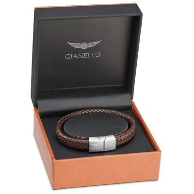 Pulsera Gianello hecha a mano para hombre con cuerda torcida (grande-8,5 pulgadas) Foto 1 de 4