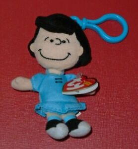 Ty Beanie Baby Key Clip - LUCY (Peanuts - 4.5 Inch) NEW - MINT with MINT TAGS