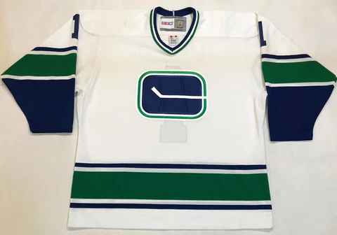 CCM Vintage Vancouver Canucks LUONGO #1 NHL Hockey Jersey Adult L White Canada Cover