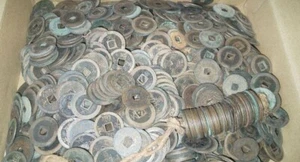 Over 1kg (2.2LB) Kan'ei Tsūhō Japanese Old Copper Coins Lot, Edo Period Antique - Picture 1 of 24