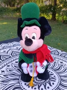 Mickey Mouse Plush Christmas Caroler Disneyland Walt DIsney World Victorian 14" - Picture 1 of 4
