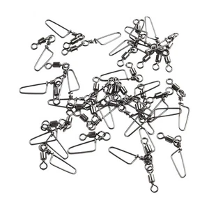 30er-Pack Kugellager Angeln drehbare Schnalle Küstenschloss Angelschnur schwarz - Bild 1 von 52