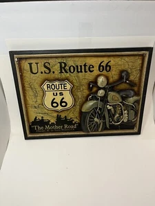 Route 66 America's Highway; The Mother Road Large Plaque. Road Trip Art - Picture 1 of 3