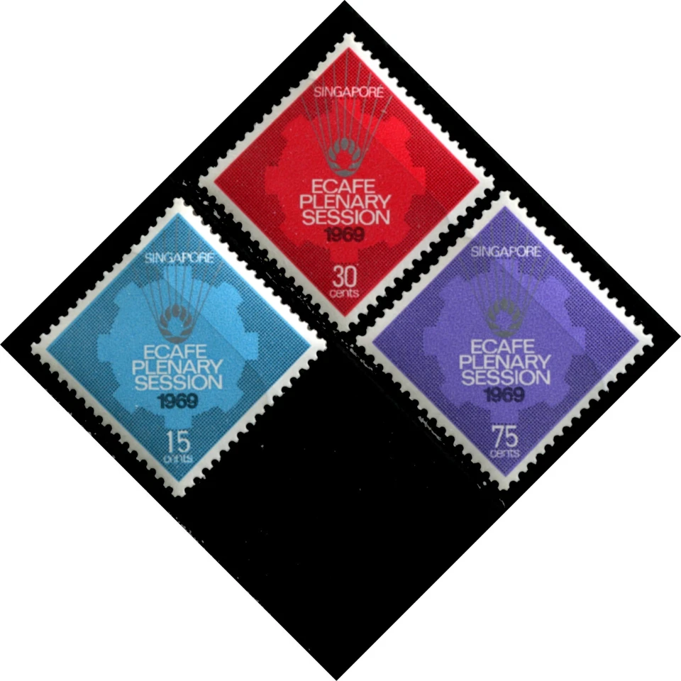 Singapore 1969 • Gb# 116-118 • UN Economic Comission • cs MLH OG VF (US-1541) - Image 1 of 1