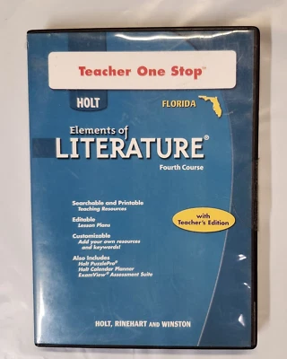 Elements of Literature / TEACHER ONE STOP Fourth Course Florida Ed CD-ROM / NEW - Image 1 of 2