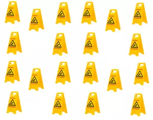 20 Stück Warnschild Achtung Rutschgefahr Vorsicht Glatt-Warnaufsteller Glatteis - Bild 1 von 3