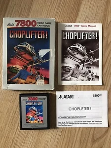 Très Rare Jeu Atari 7800 Complet En Boite PAL Choplifter ! - Foto 1 di 5