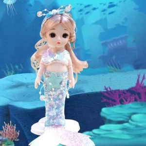 Waterproof Swimming Mermaid Bath Toy Princes Doll Accessories Key Backpack Chain - Picture 1 of 6