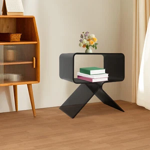 Acryl Nachttisch Beistelltisch, Modernes Home Decor Display Endtisch (Schwarz) - Bild 1 von 15