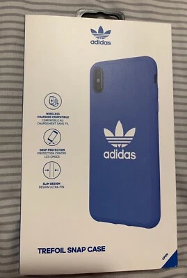Adidas Originals Trefoil Snap Case for iPhone XS MAX - Blue / White - Image 1 of 2