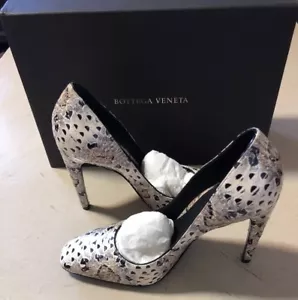 NUEVO EN CAJA $860 Bottega Veneta Zapatos de Cuero Para Mujer Negro Perla EE. UU. 8 (38 EU) Italia - Imagen 1 de 8