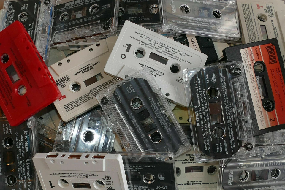 50 Cassette Tape Lot - Arts & Crafts, Bulk, Recycle, Repurpose, Party Decor - Image 1 of 1