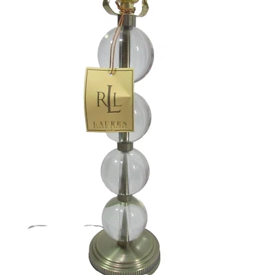 Lámpara de mesa Ralph Lauren apilada bola de cristal pilar Foto 1 de 4