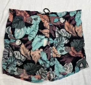 Vintage Catalina Swim Trunks Mens Medium Floral Fish Liner Pockets - Picture 1 of 6