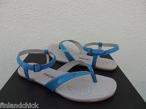 TSUBO BELLAH DUSKY SKY PATENT LEATHER ANKLE STRAP SANDALS, US 10/ EUR 41 ~NIB - Picture 1 of 4