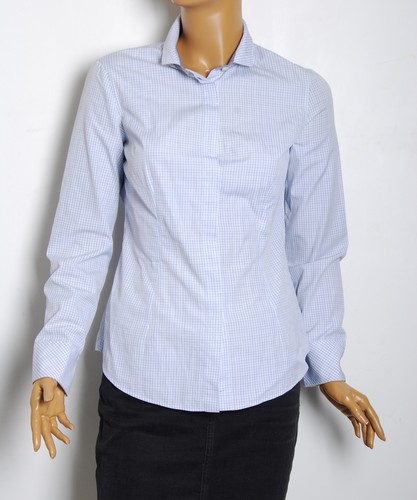 Camicia casual Brunello Cucinelli donna blu 100% cotone abbottonato taglia M