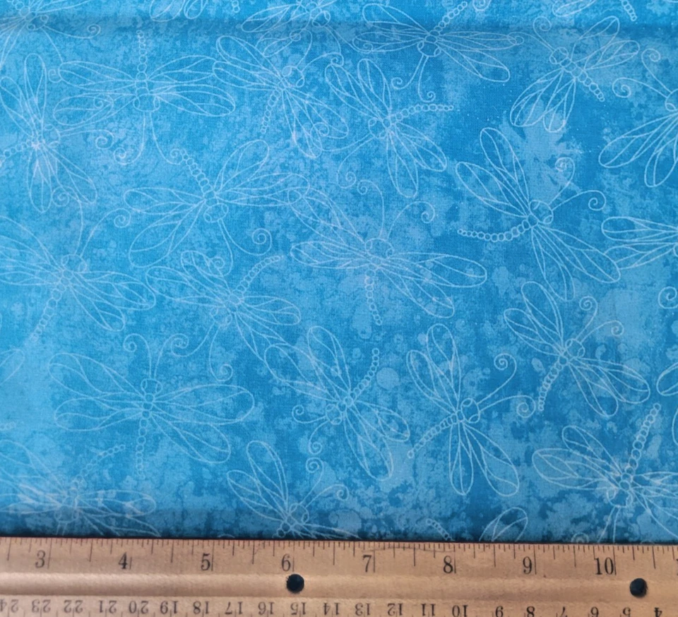 Dragonfly Blue Blender Cotton Fabric Traditions Tonal Tone-On-Tone 2 Yards - Image 1 of 4