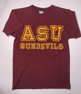 Vintage 70s Champion Blue Bar Arizona State ASU Sun Devils T-Shirt Sz. M - Picture 1 of 5