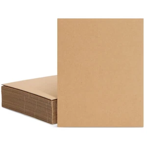 Corrugated Cardboard Sheets, 8X10 Flat Card Boards Inserts for Crafts, Packing, - Picture 1 of 9