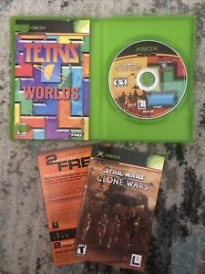 🔥 Star Wars: The Clone Wars/Tetris Worlds (OG Xbox) CIB. Factory Misprint.