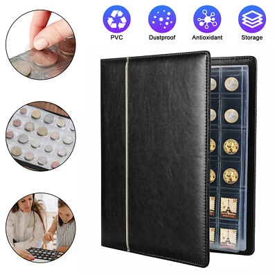 MARKENLOS Münzenalbum Münzalbum Münzen Sammelalbum 250 Taschen Münzen Aufbewahrung