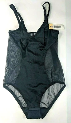 Body lencería vintage Teddy 36C negro transparente nuevo con etiquetas Van Raalte Foto 1 de 4