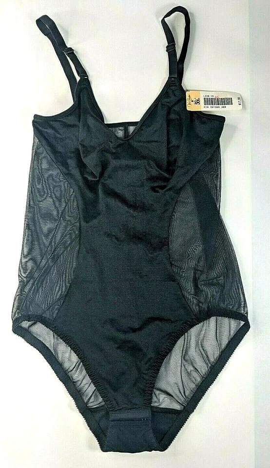 Body lencería vintage Teddy 36C negro transparente nuevo con etiquetas Van Raalte Foto 1 de 4